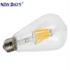 NEWDAYS brand cross-border new ST64 transparent filament lamp E27 commonly used screw-type retro American energy-saving bulb Energy-saving high-brightness ultra-long battery life limited-time discount bulb Item Picture